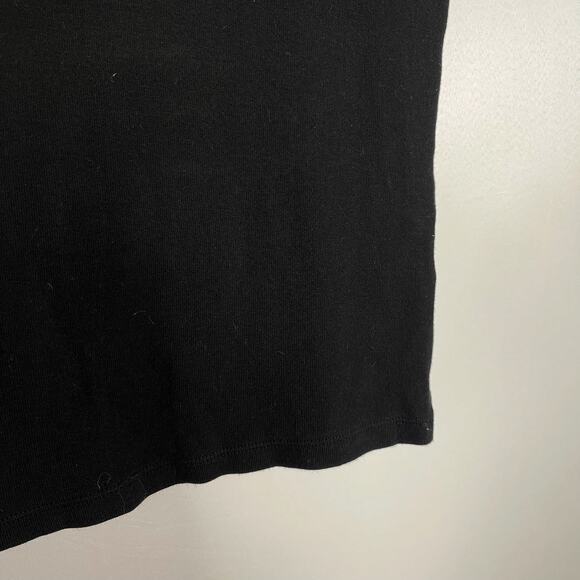 Michael Stars Small Black Fallon Ribbed Short Sleeve Crew Neck Tshirt Tee Cotton - Picture 4 of 7